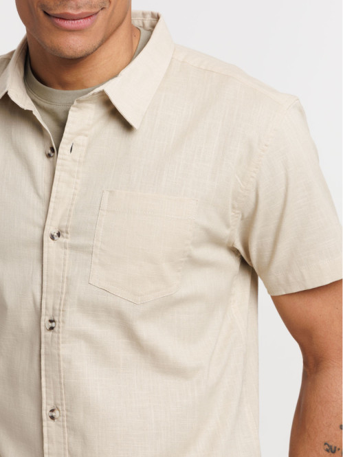 Chemisette beige grisé homme