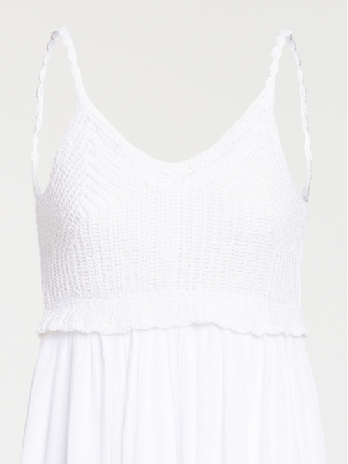 Robe longue blanche femme