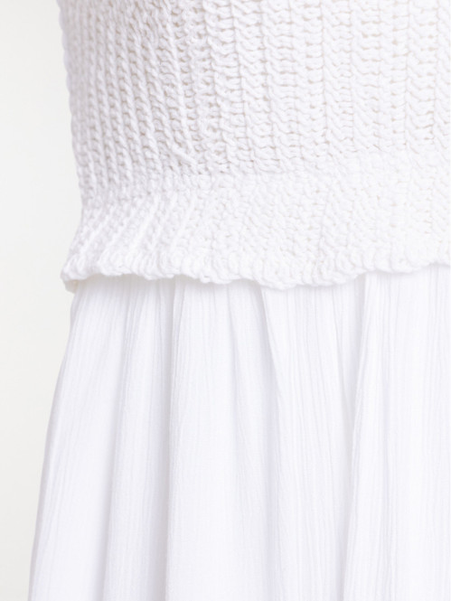 Robe longue blanche femme