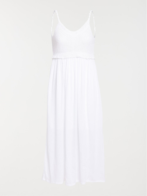 Robe longue blanche femme