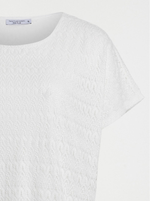 T-shirt écru grande taille...