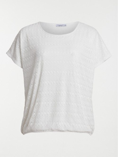 T-shirt écru grande taille...