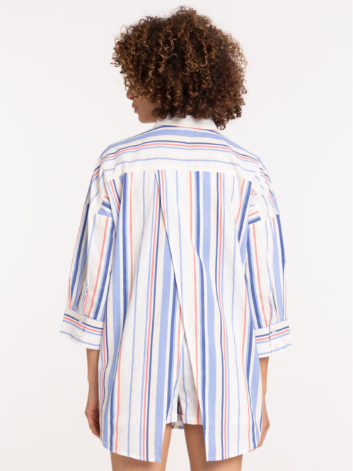 Maxi chemise rayée femme