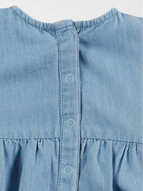 Barboteuse bleach denim...