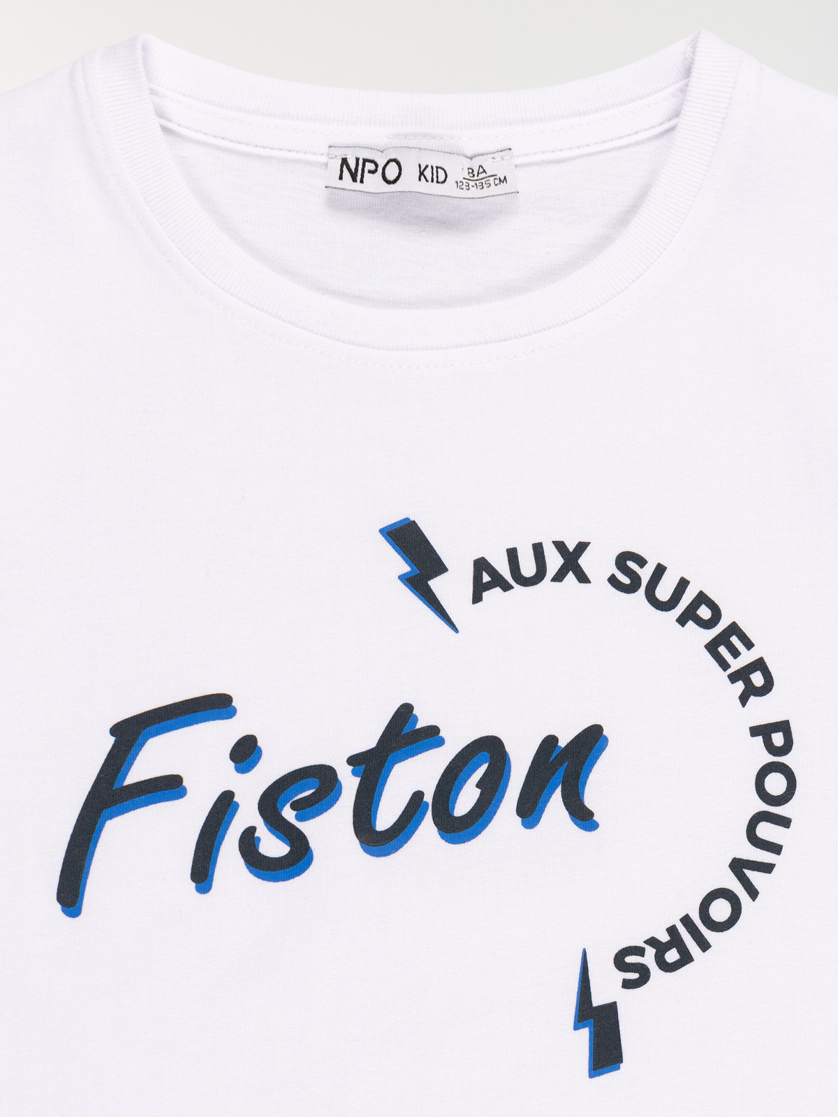 T-shirt blanc fiston garçon (3-12A) T-shirt blanc fiston garçon (3-12A)