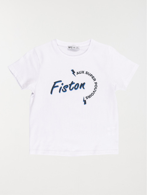 T-shirt blanc fiston garçon...