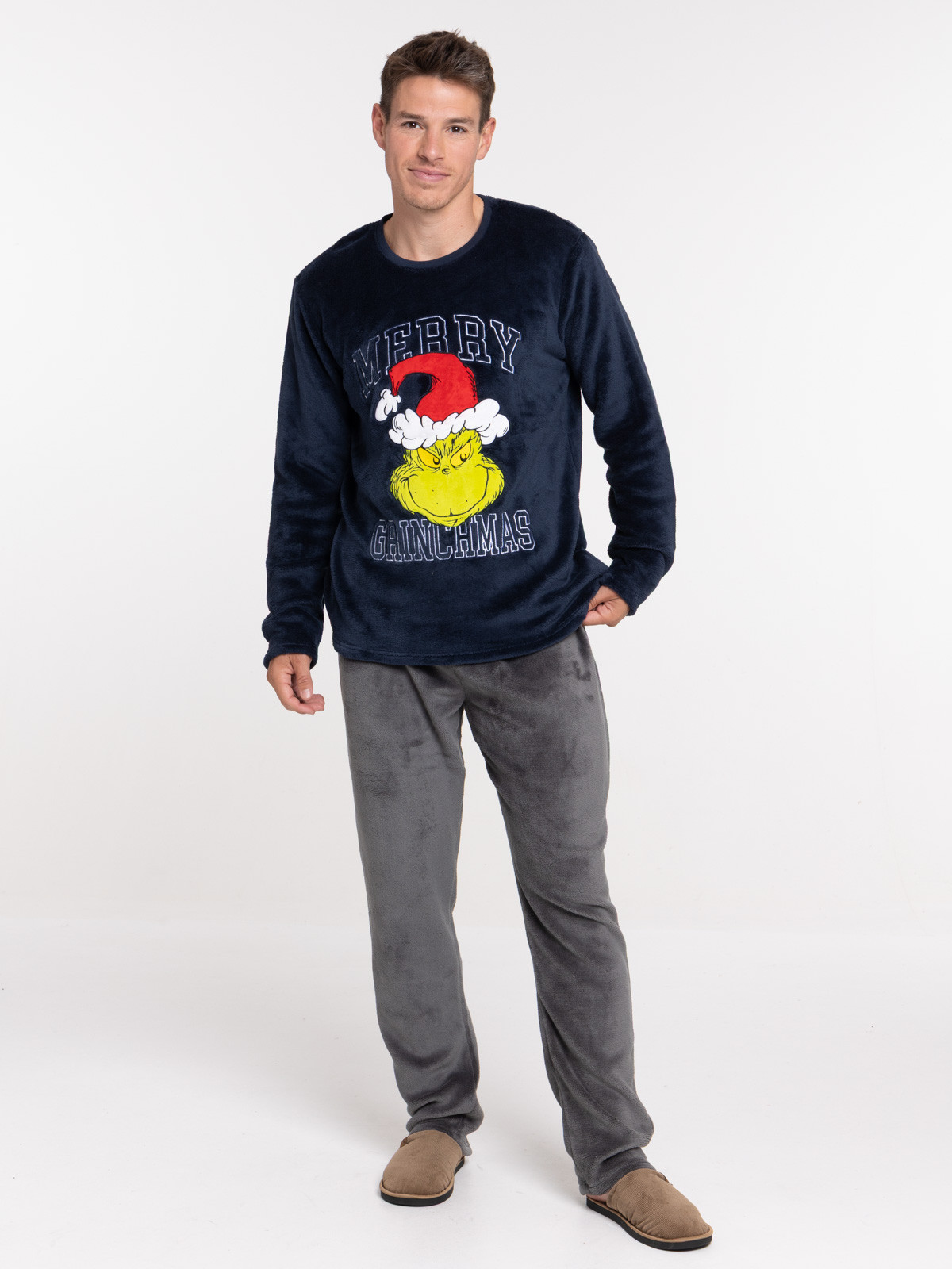 Pyjama Grinch marine homme