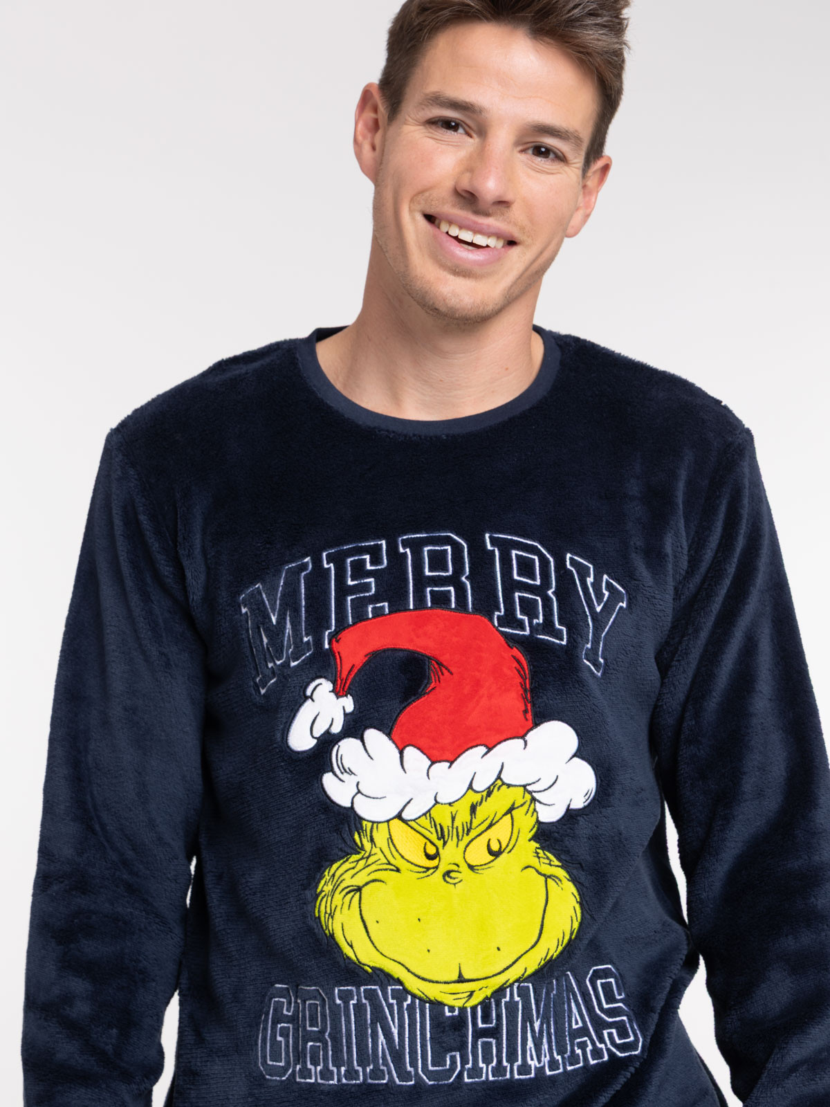 Pyjama Grinch marine homme
