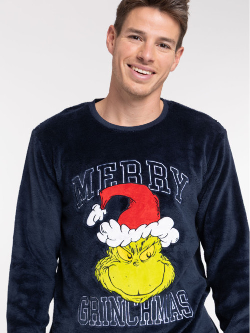 Pyjama Grinch marine homme