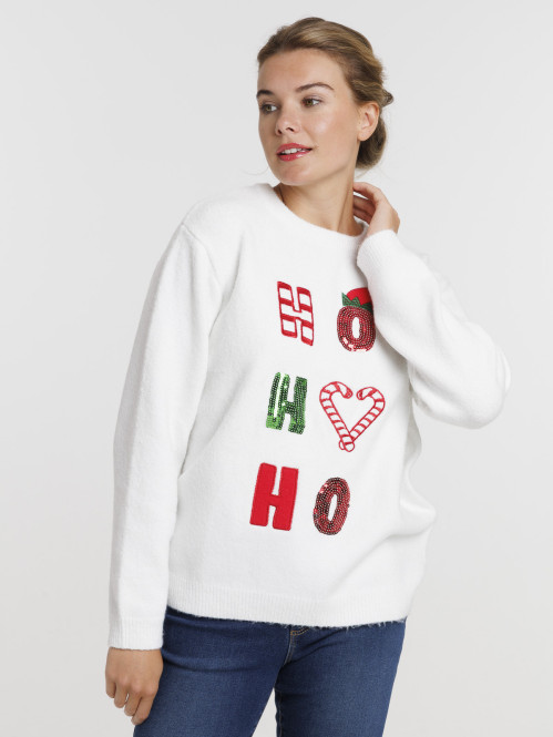 Pull Ho Ho Ho femme