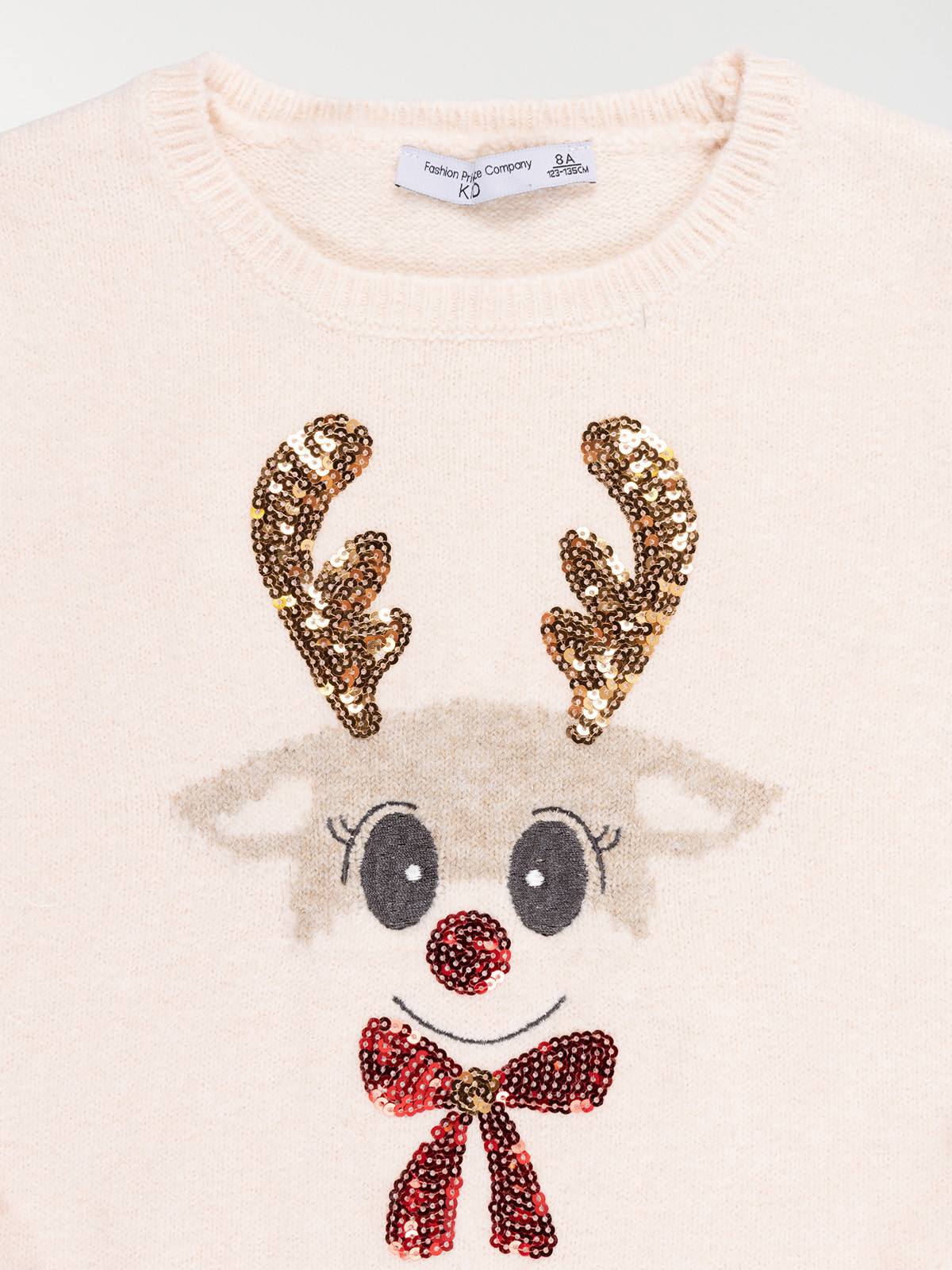 Pull de Noël sequins fille (3-12A) Pull de Noël sequins fille (3-12A)