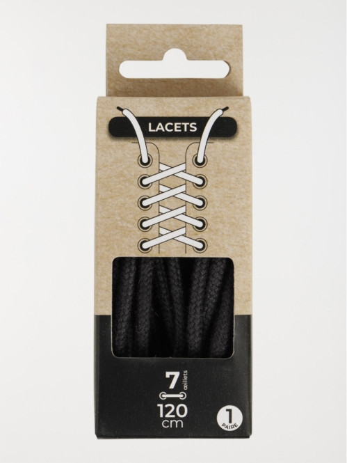 Lacets cordons noirs 120 cm...