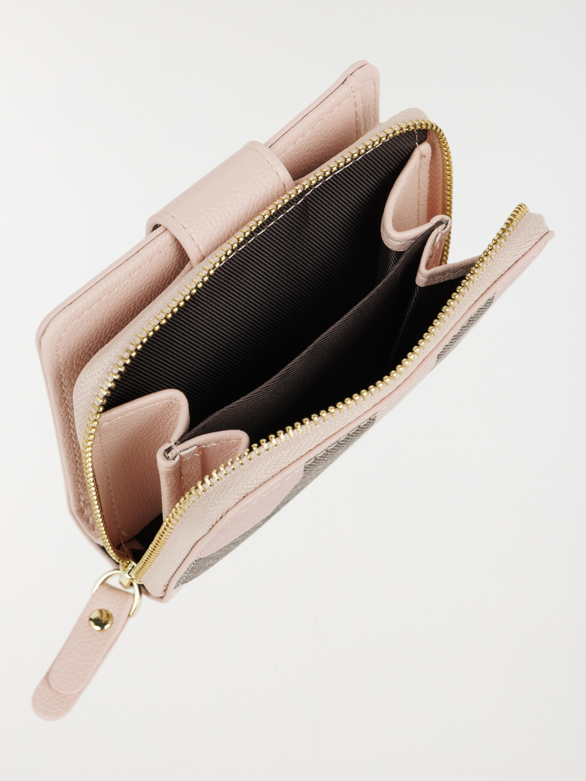 Porte-monnaie imprimé carreaux femme