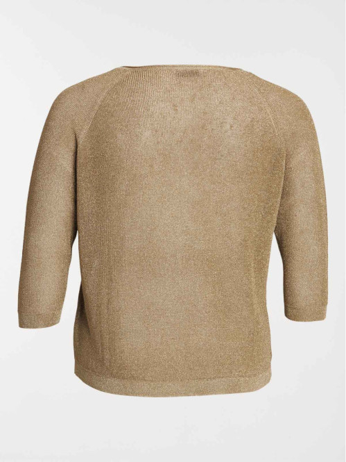 Pull col V caramel grande...