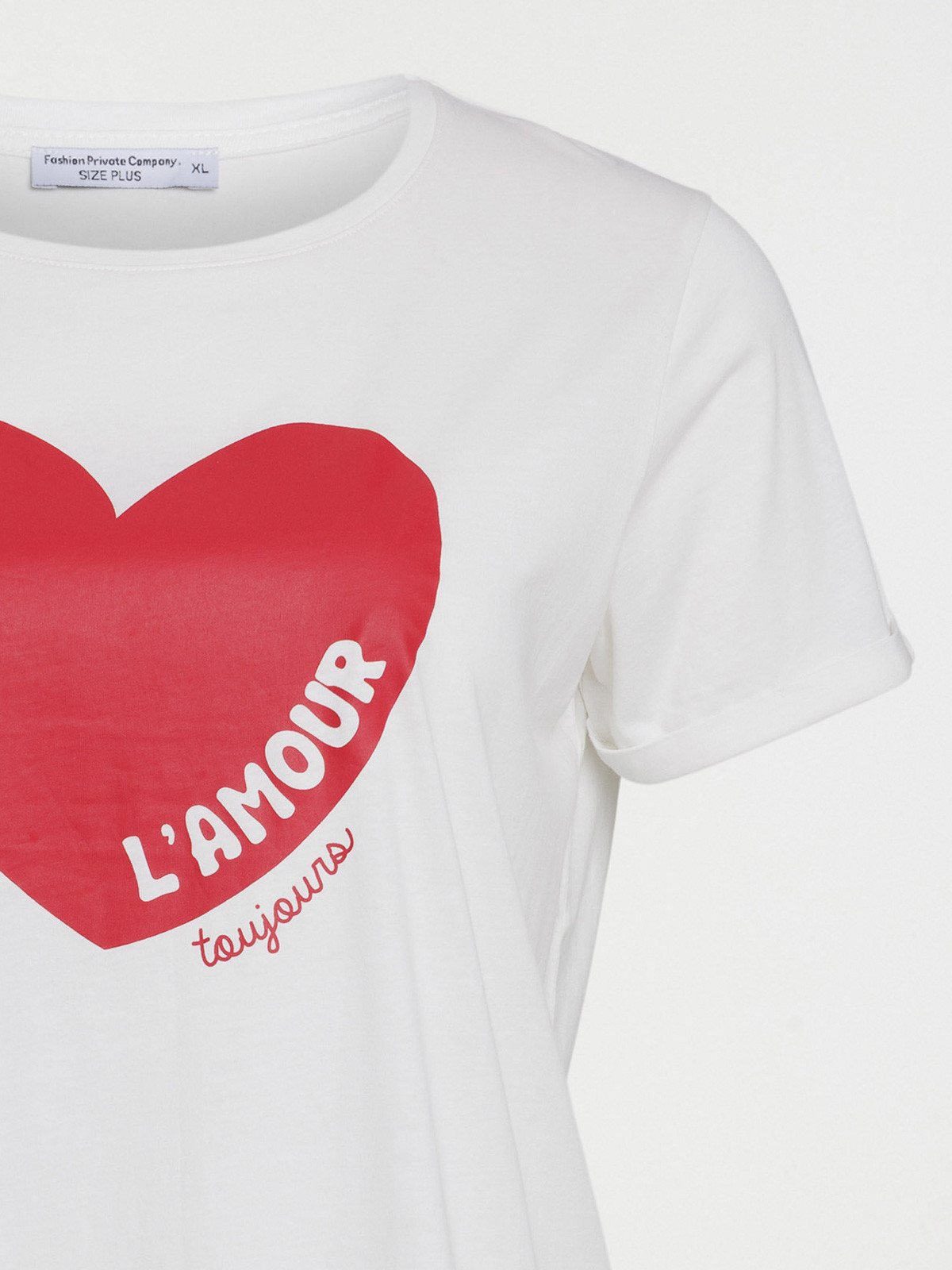 T-shirt coeur grande taille femme