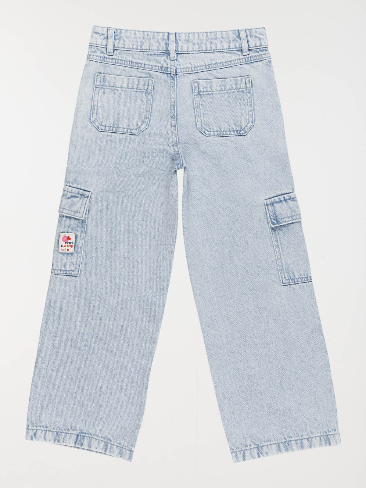 Jean fille wide leg cargo (3-12A) Jean fille wide leg cargo (3-12A)