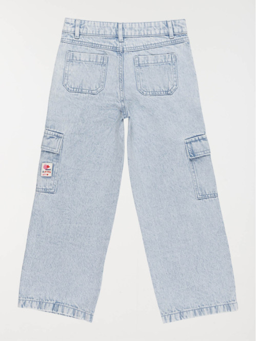 Jean fille wide leg cargo...