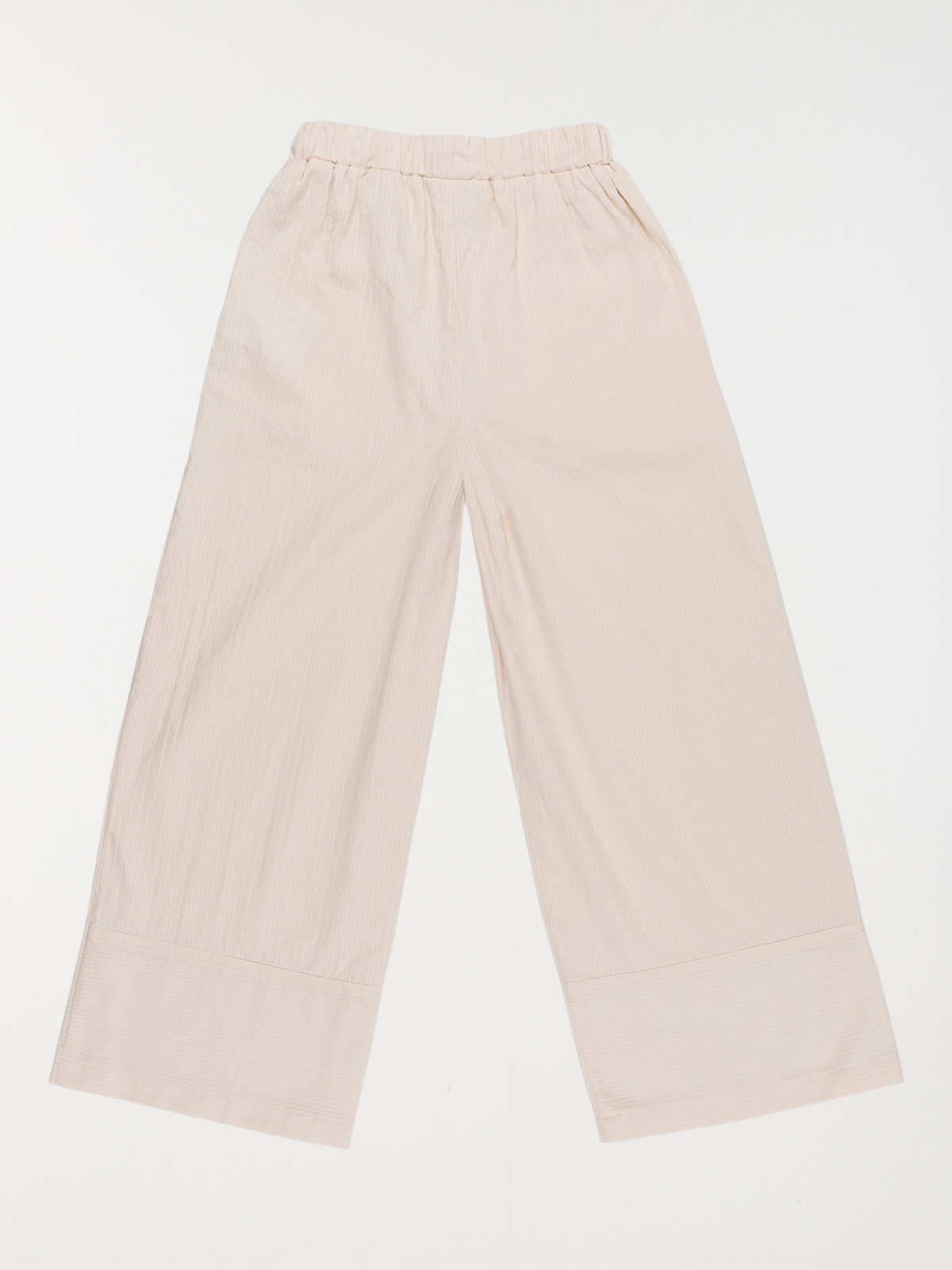 Pantalon large beige rosé fille (3-12A) Pantalon large beige rosé fille (3-12A)