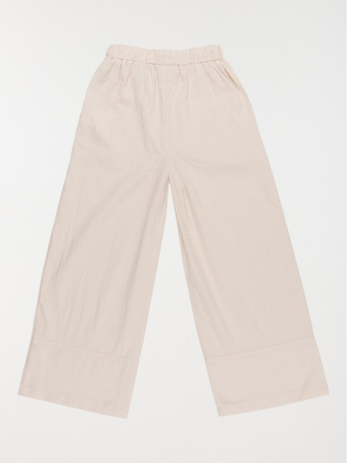 Pantalon large beige rosé...