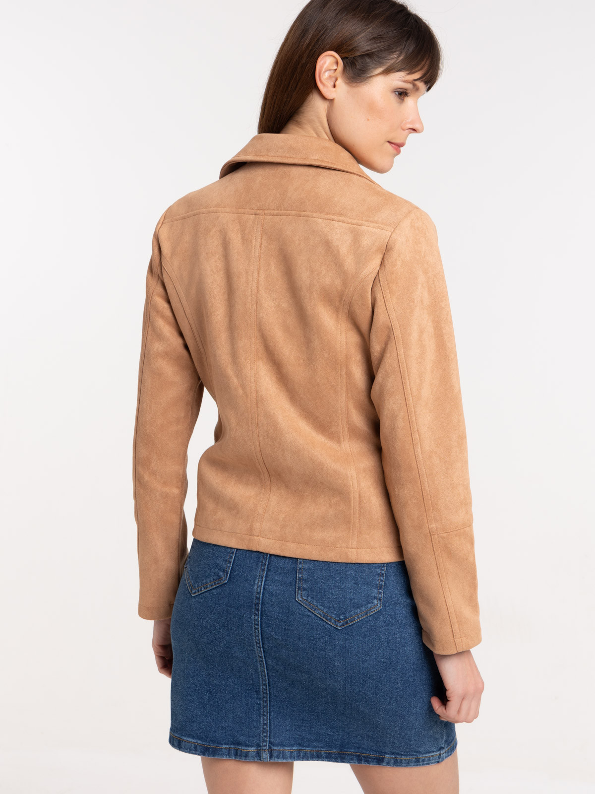 Veste suédine macaron femme Veste suédine macaron femme
