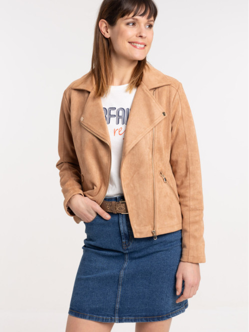 Veste suédine macaron femme Veste suédine macaron femme