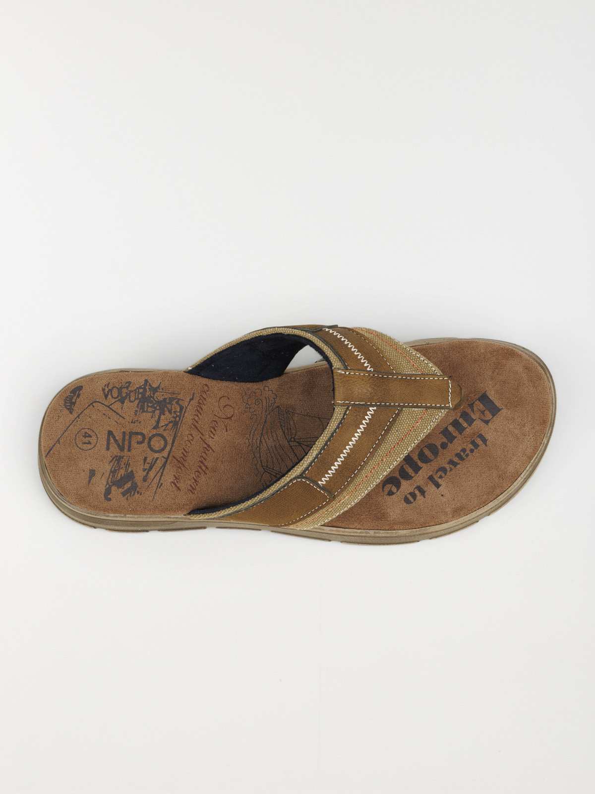 Nu-pied entredoigt marron homme (41-46)