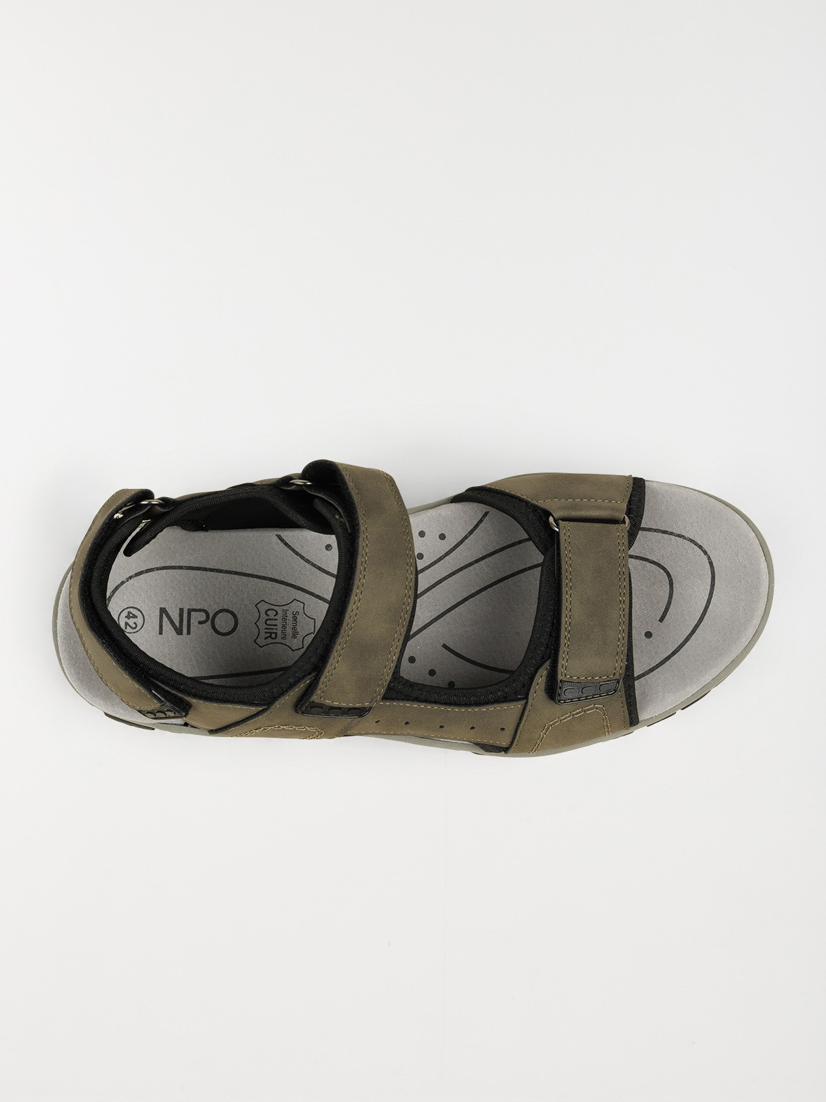 Sandales marrons scratchs homme (40-45) Sandales marrons scratchs homme (40-45)