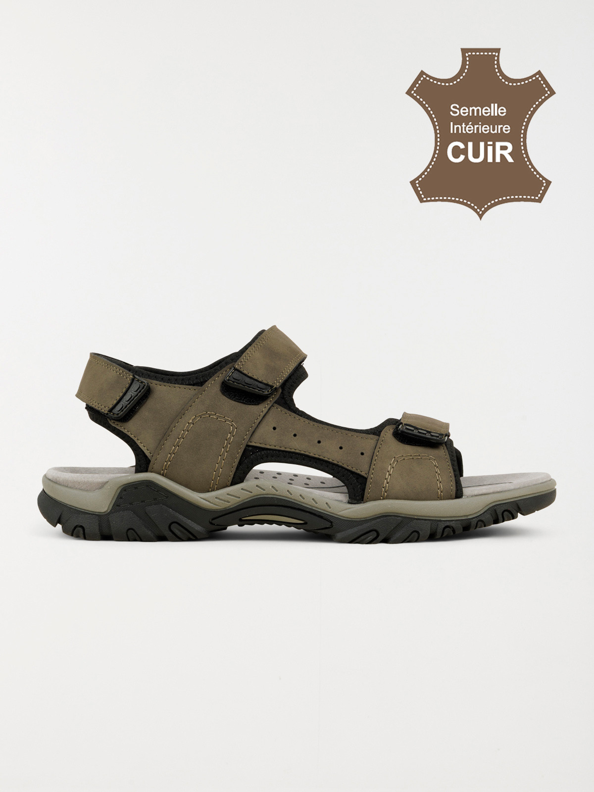 Sandales marrons scratchs homme (40-45) Sandales marrons scratchs homme (40-45)