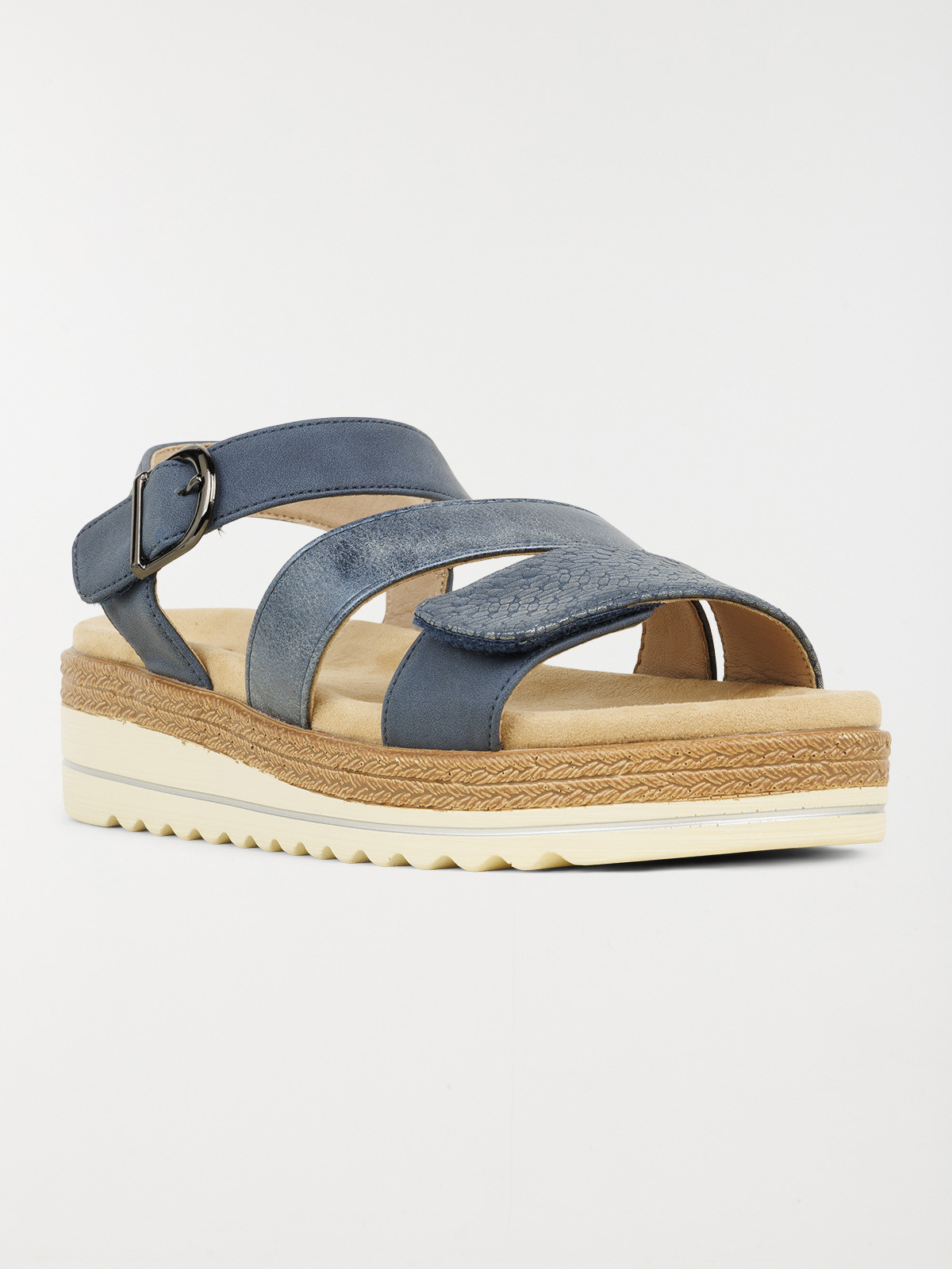 Sandales compensées bleues femme (36-41)