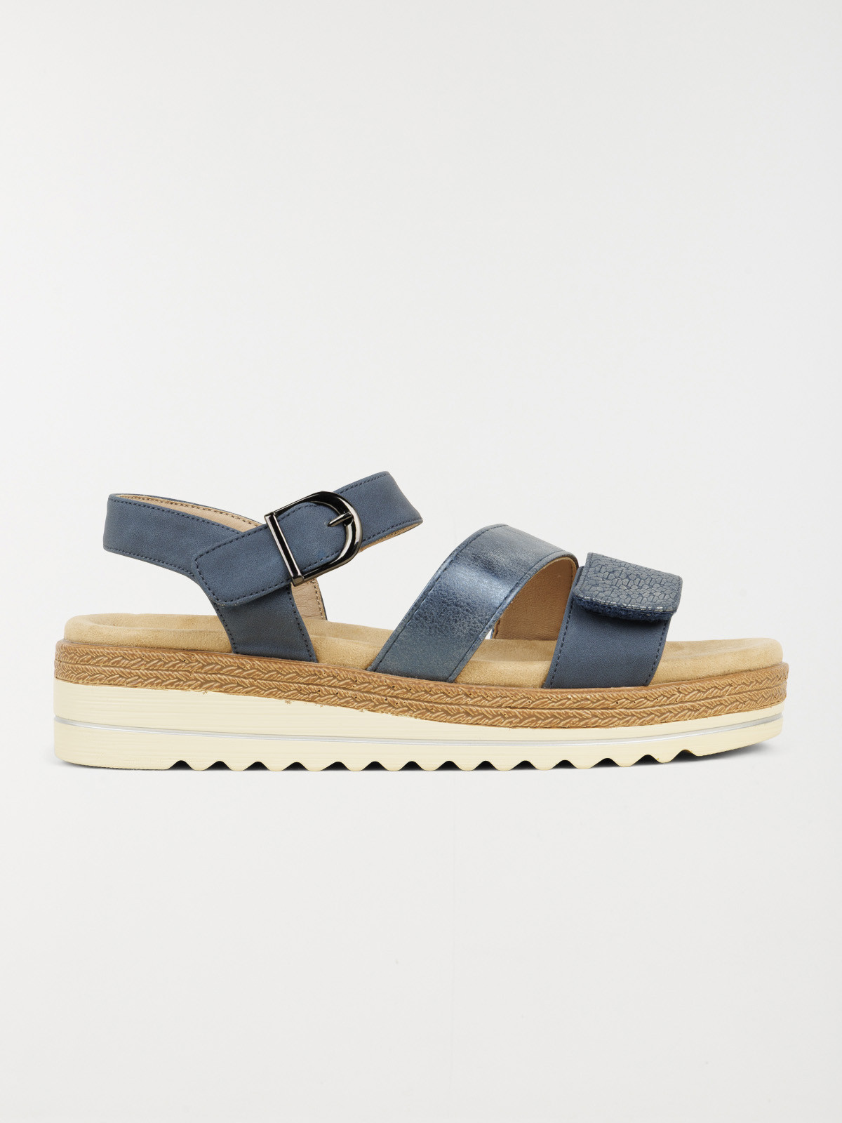 Sandales compensées bleues femme (36-41)