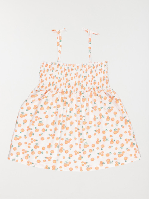 Débardeur smocké fleuri fille (10-16A)