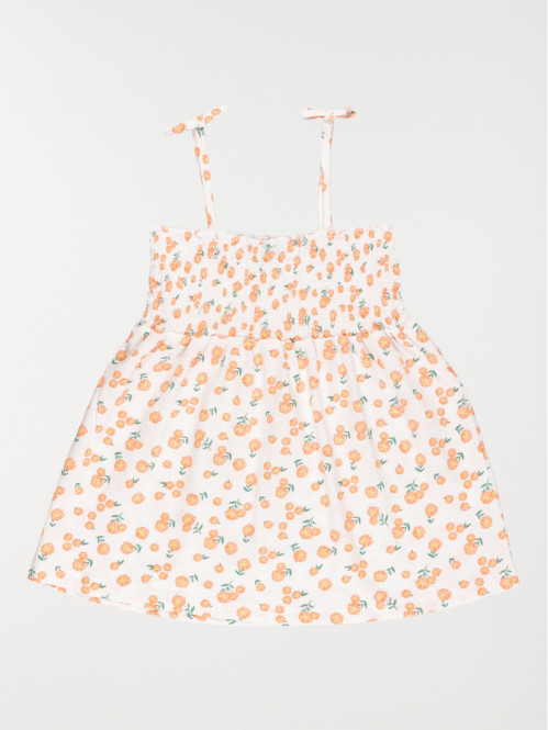 Débardeur smocké fleuri fille (10-16A)