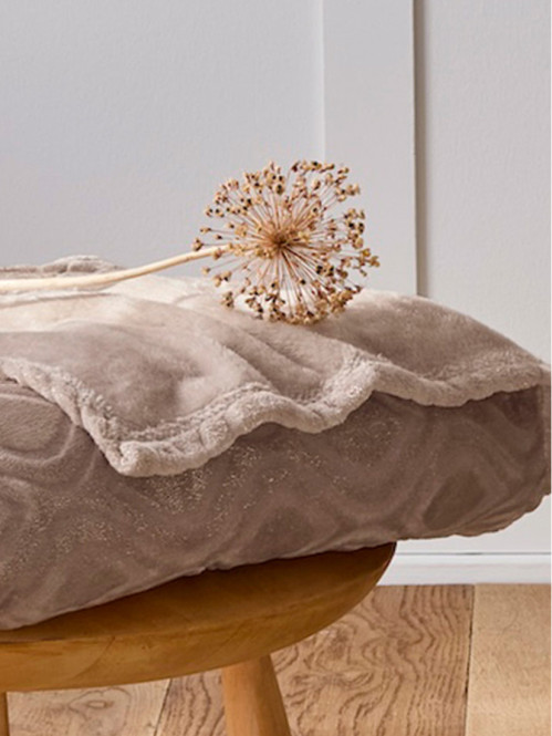 Plaid taupe 130 x 170 cm