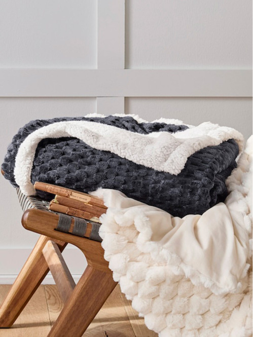 Plaid motif et sherpa 130 x...