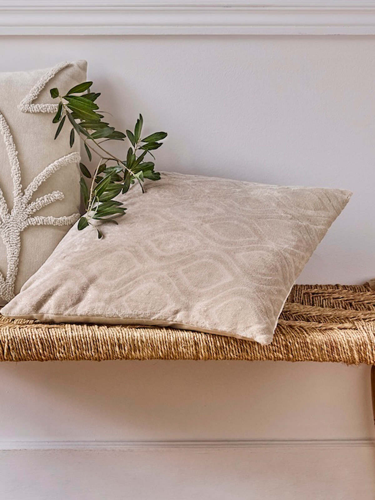 Coussin détail doré 45 x 45