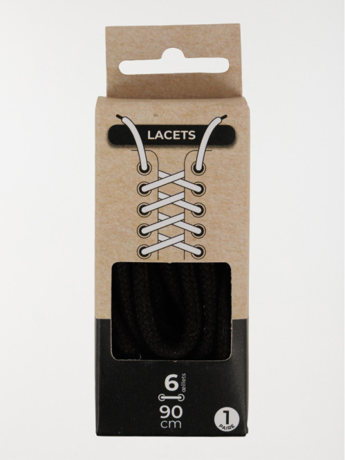Lacets cordons noirs 90 cm...