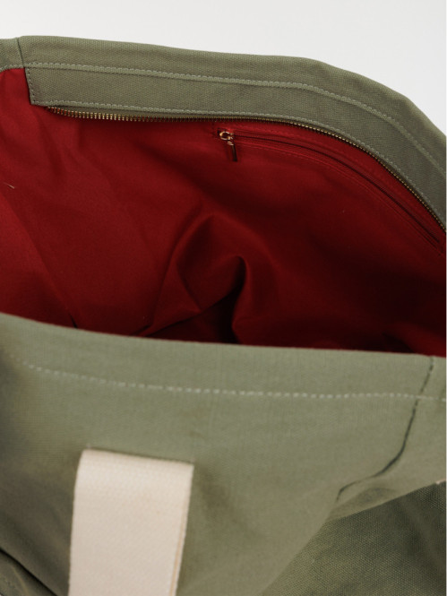 Sac cabas tissus bicolore...