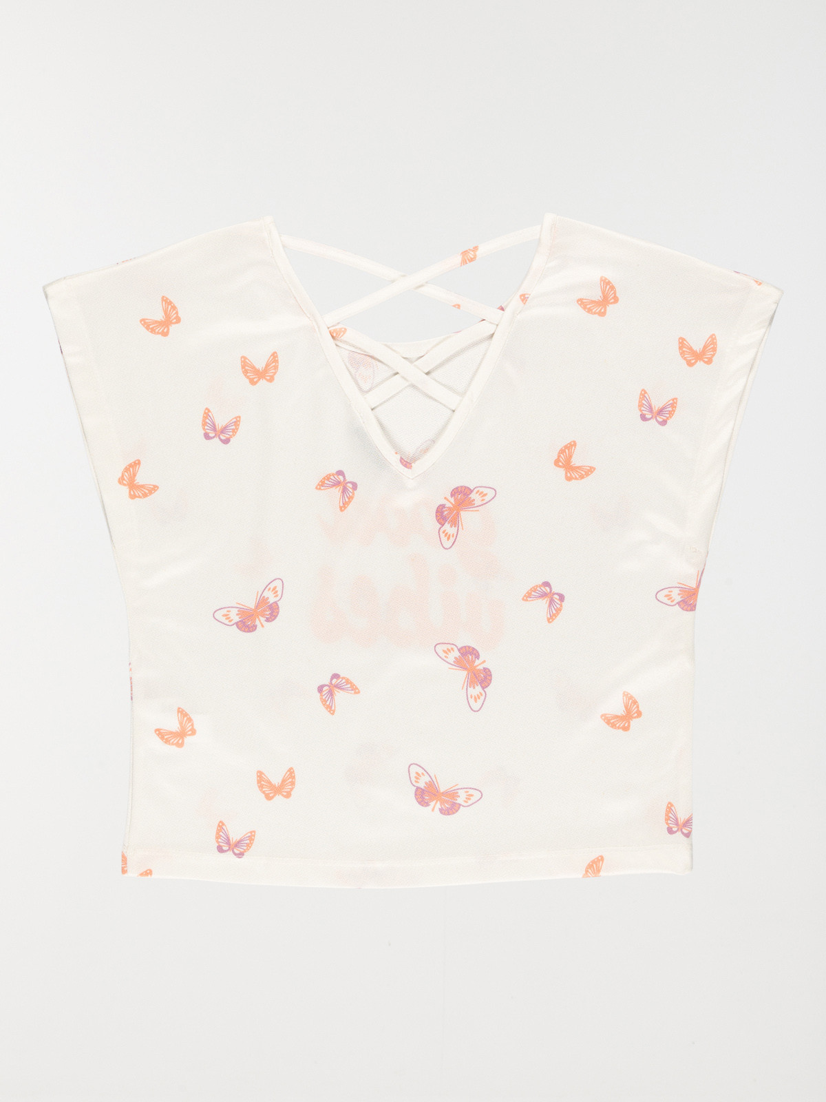 T-shirt message papillon fille (10-16A) T-shirt message papillon fille (10-16A)