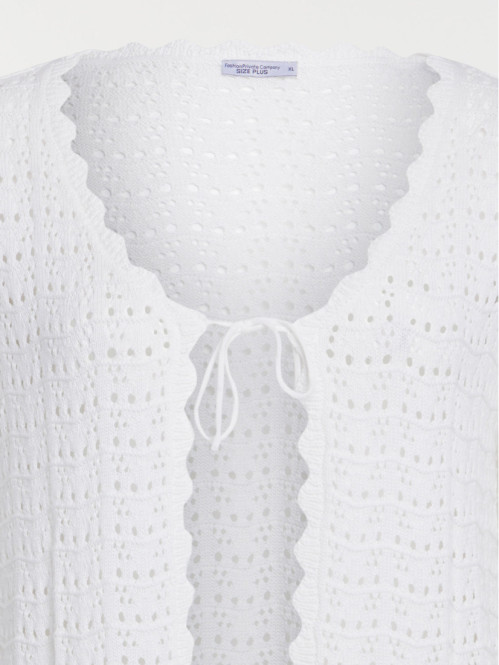 Gilet écru à nouer grande...