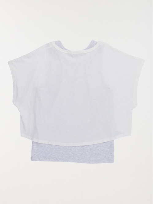 T-shirt 2 en 1 sport fille...