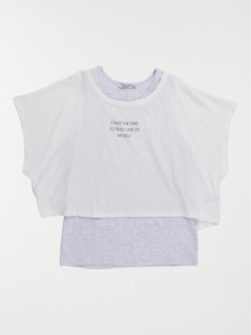 T-shirt 2 en 1 sport fille...