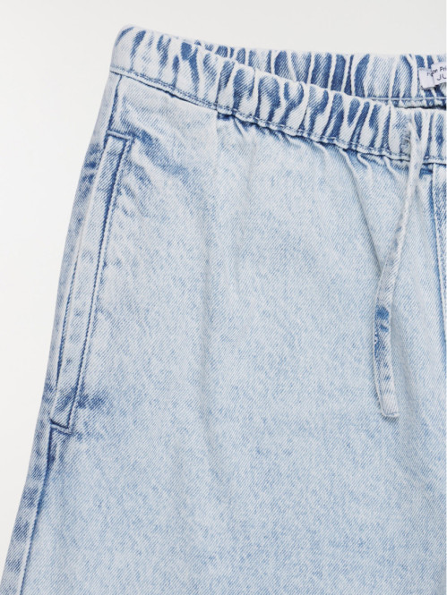 Jean fille wide leg bleach...