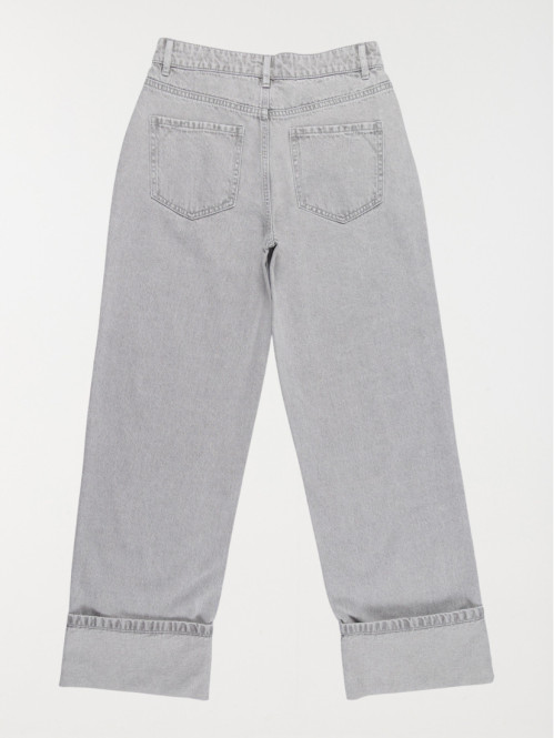 Jean wide leg gris neige...