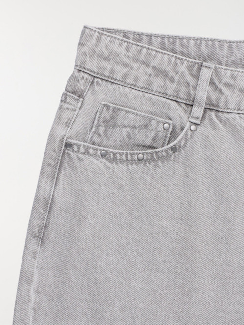 Jean wide leg gris neige...