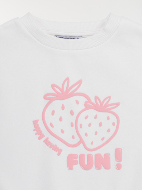 Sweat fraises fille (3-12A)
