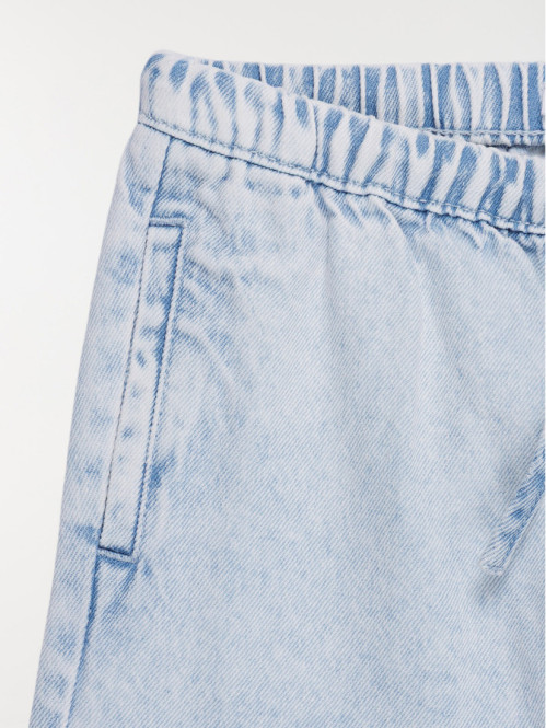 Jean fille wide leg bleach...