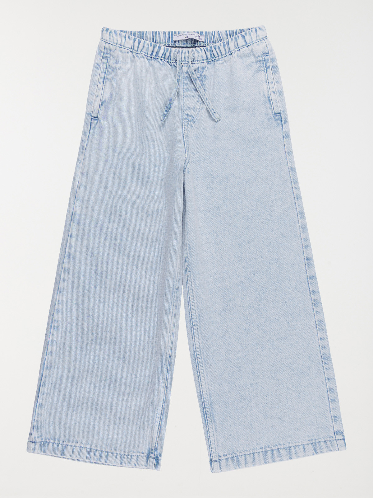 Jean fille wide leg bleach denim (3-12A)