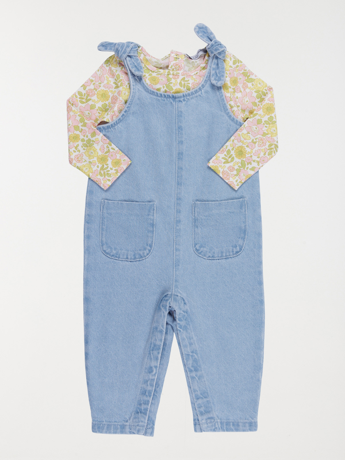 Ensemble t-shirt/salopette fille (3-36M) Ensemble t-shirt/salopette fille (3-36M)
