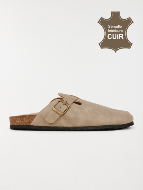 Mule sabot homme taupe (40-46)
