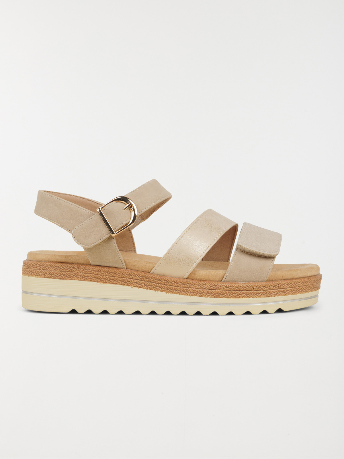 Sandales compensées femme beige (36-41)